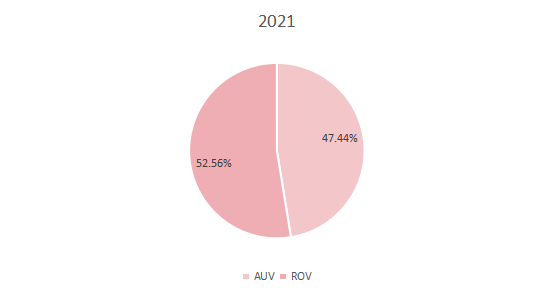 2021年全球不同類型無人潛航器產(chǎn)量市場(chǎng)份額