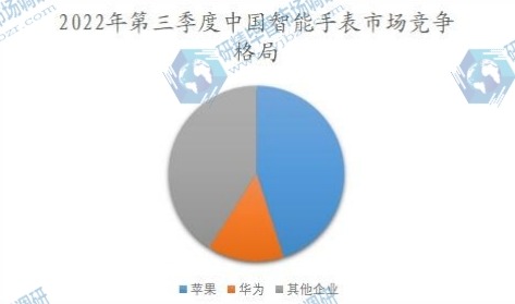 2022年第三季度中國(guó)智能手表市場(chǎng)競(jìng)爭(zhēng)格局
